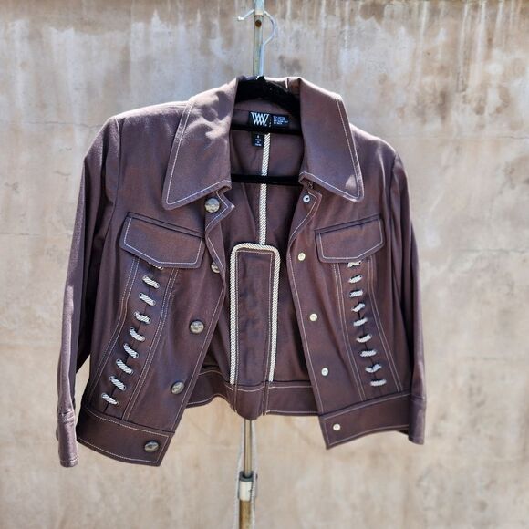 Worth Jackets & Blazers - Worth cropped brown jacket